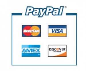 Image of PayPal and credit cards.